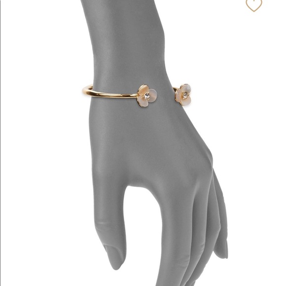 NEW KATE SPADE DISCO PANSY PEARL HINGE BRACELET - Picture 5 of 7